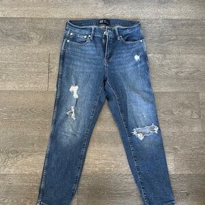 Women's Blue Distressed Jeans